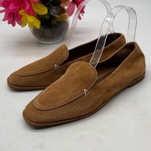 AEROSOLES Tan Suede Slip-On Loafers